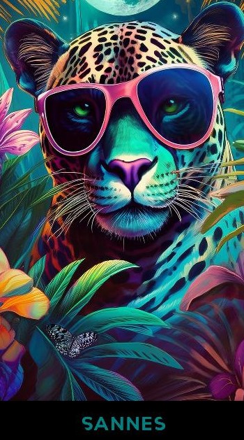 Jaguar Strandhandtuch Polyester/Polyamid multicolor