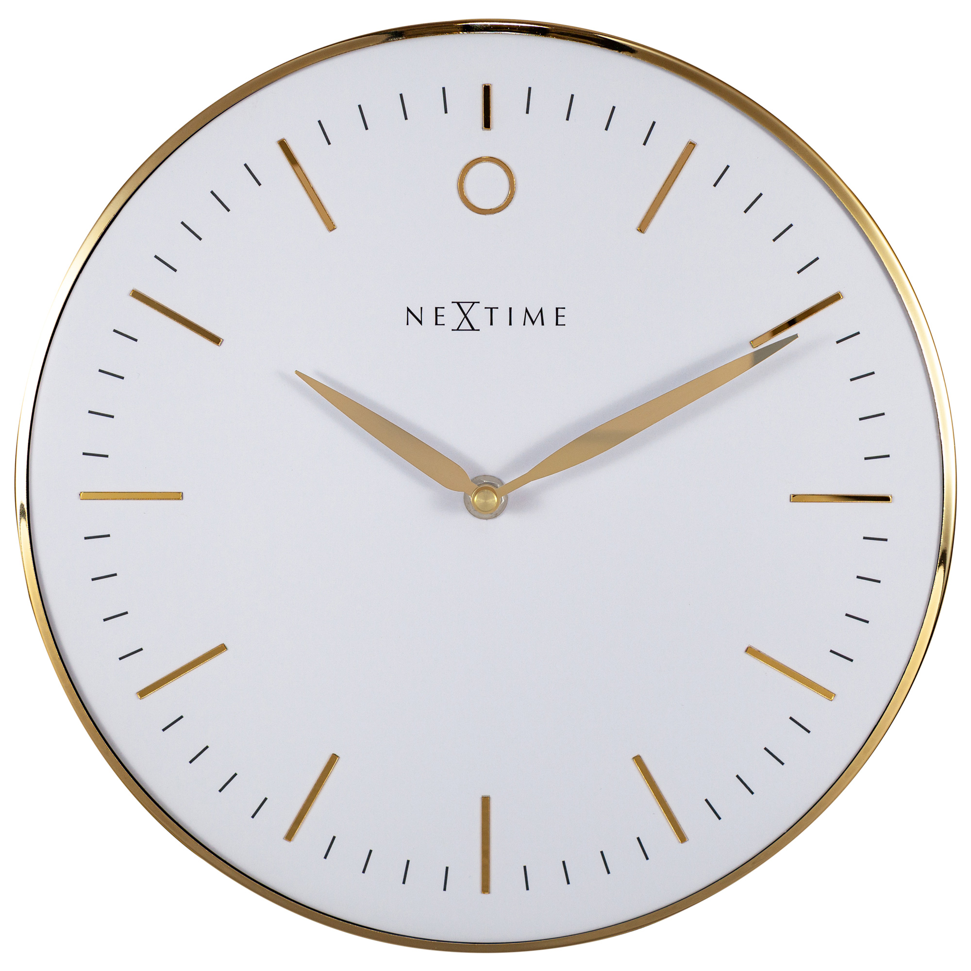 Wanduhr Small Glamour weiß gold Metall