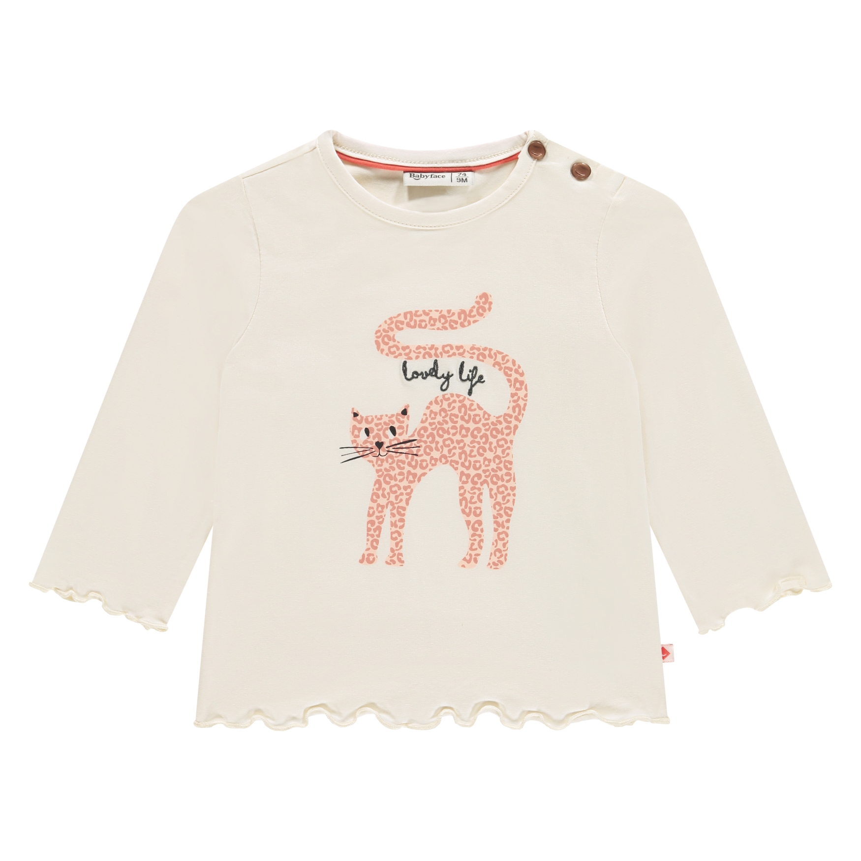 Camicia a maniche lunghe Girls Babyface beige cotone elastan