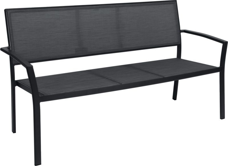 Outdoor Bank Allround grau Aluminium Textilene