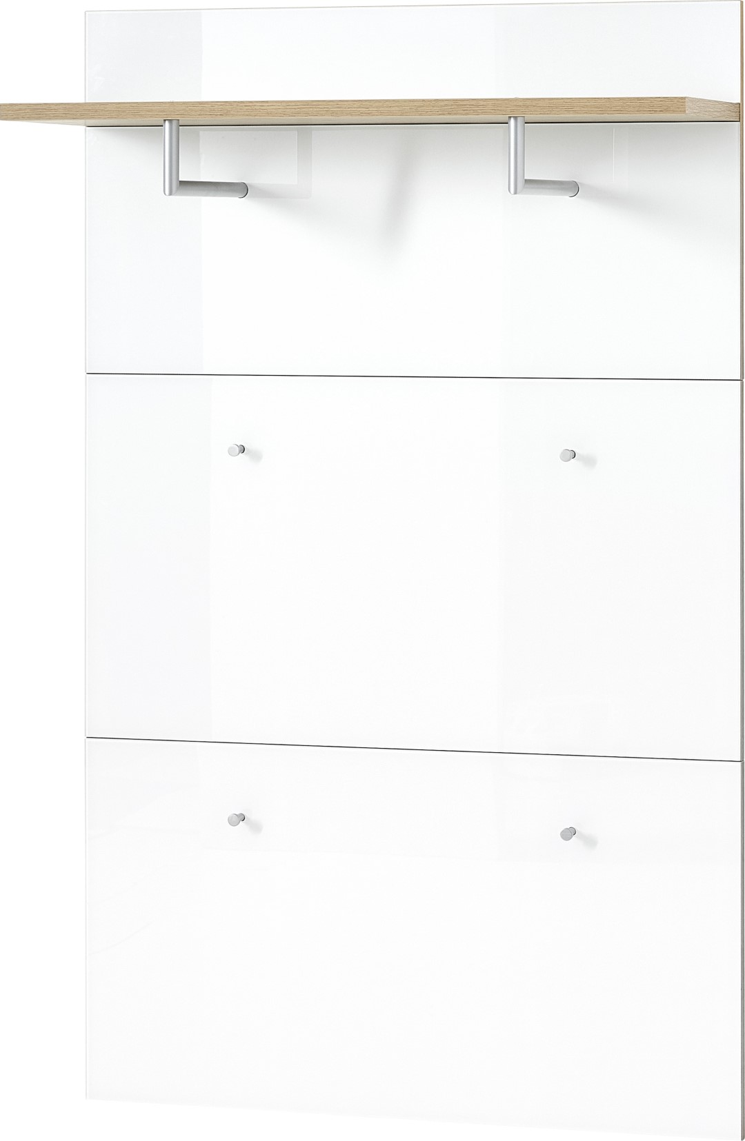 Pannello guardaroba Telde marrone bianco legno vetro