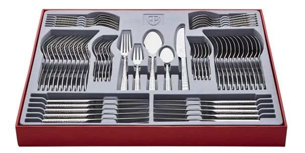 Set di posate Croco 60 in acciaio inox argento