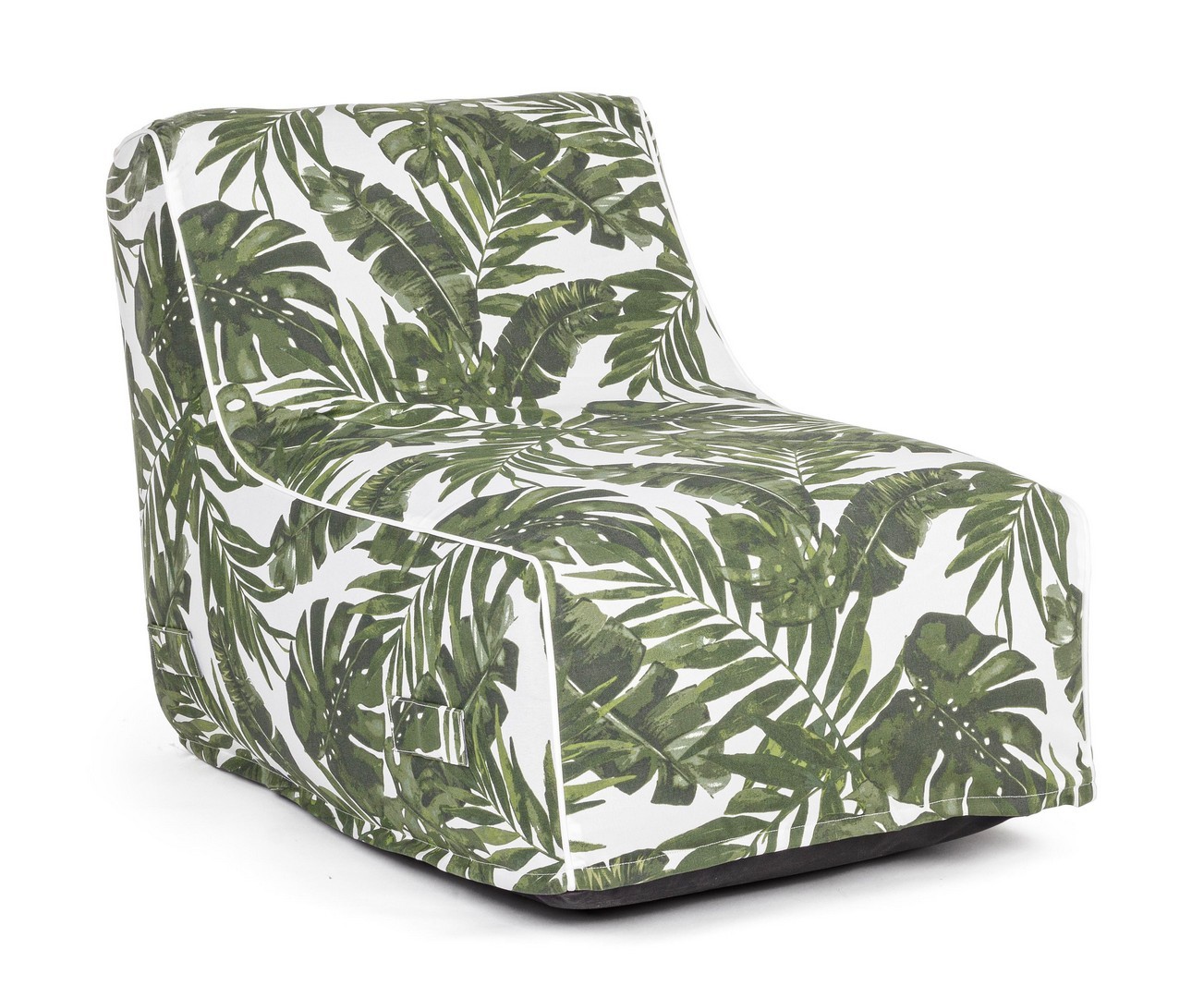 Outdoor Chaiselongue aufblasbar Esotic grün weiß Stoff