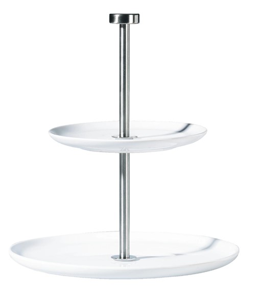 Etagere 2 stufig Atable weiß glänzend Fine Bone China