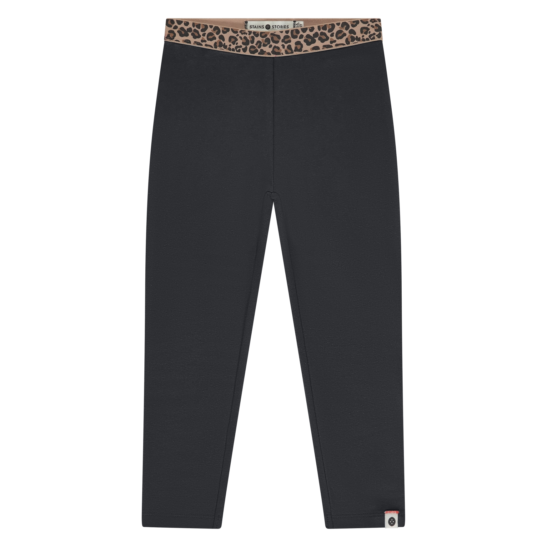 Leggings Girls Stains and Stories nero cotone elastan
