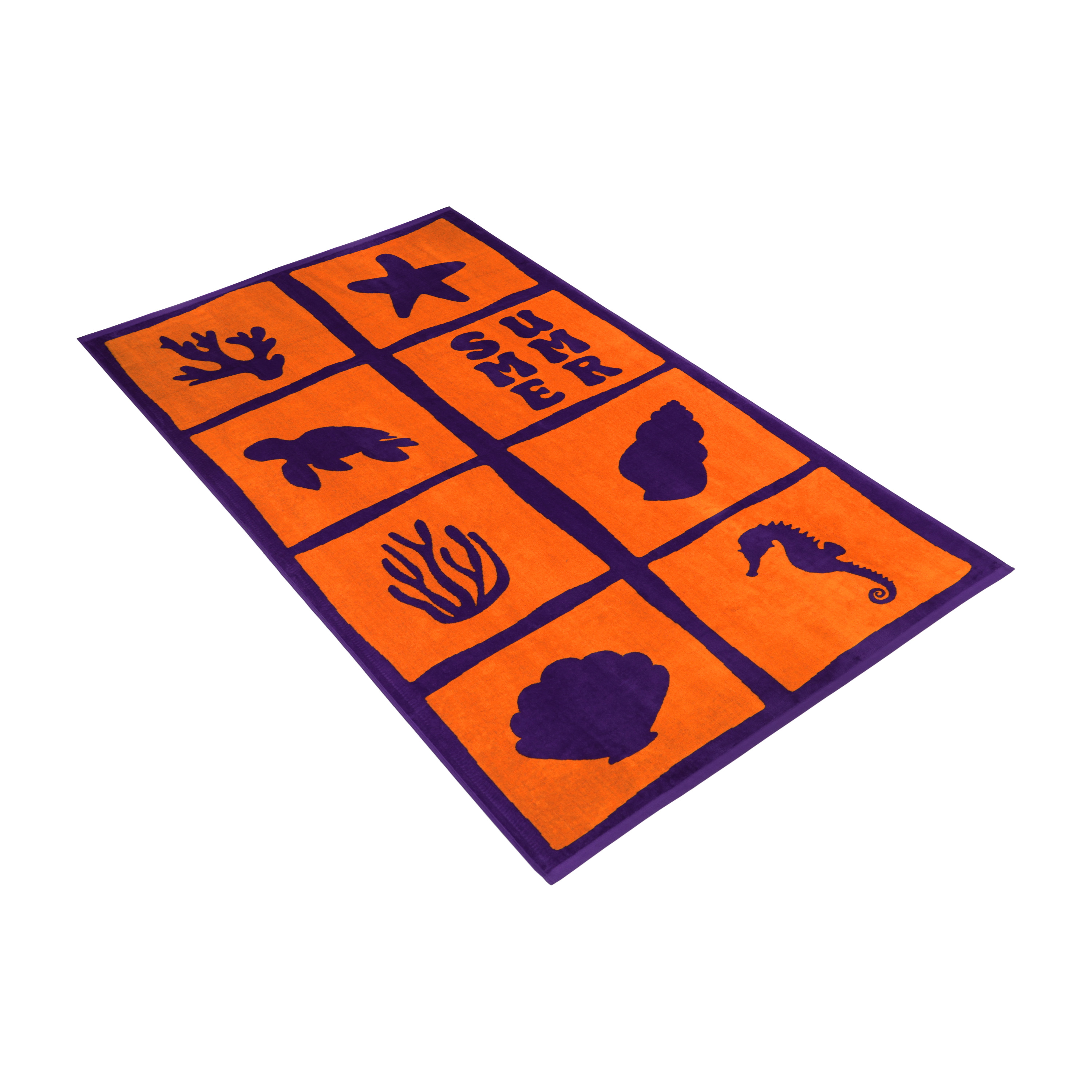 Strandtuch Sea animals orange Baumwolle