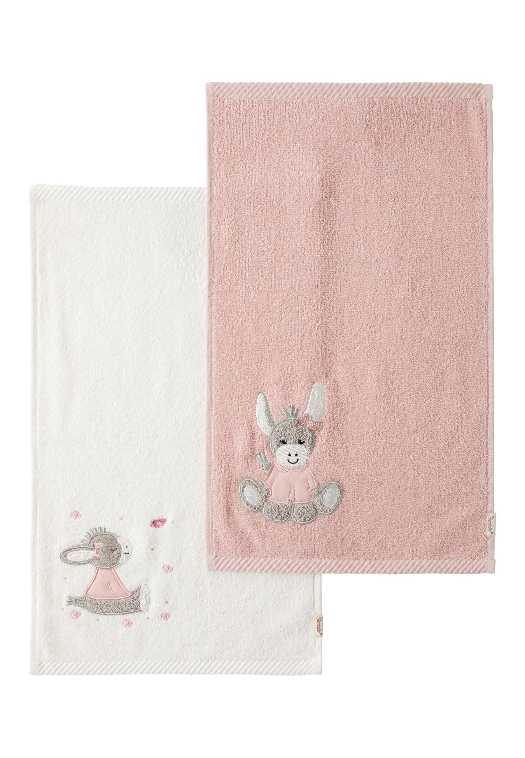 2er Kinderhandtücher zartrosa Mädchen