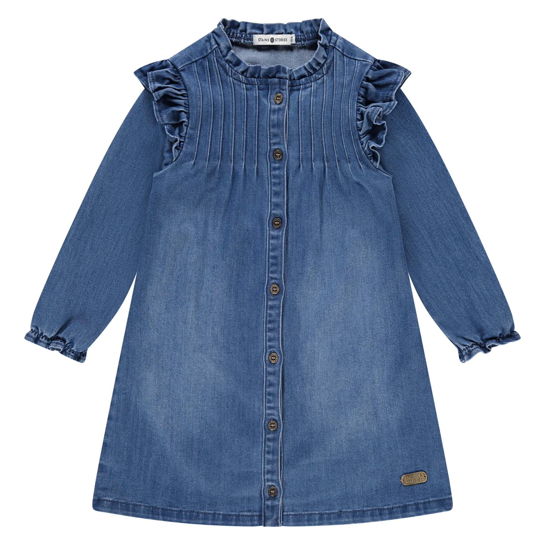 Abito Girls Stains and Stories blu cotone poliestere viscosa