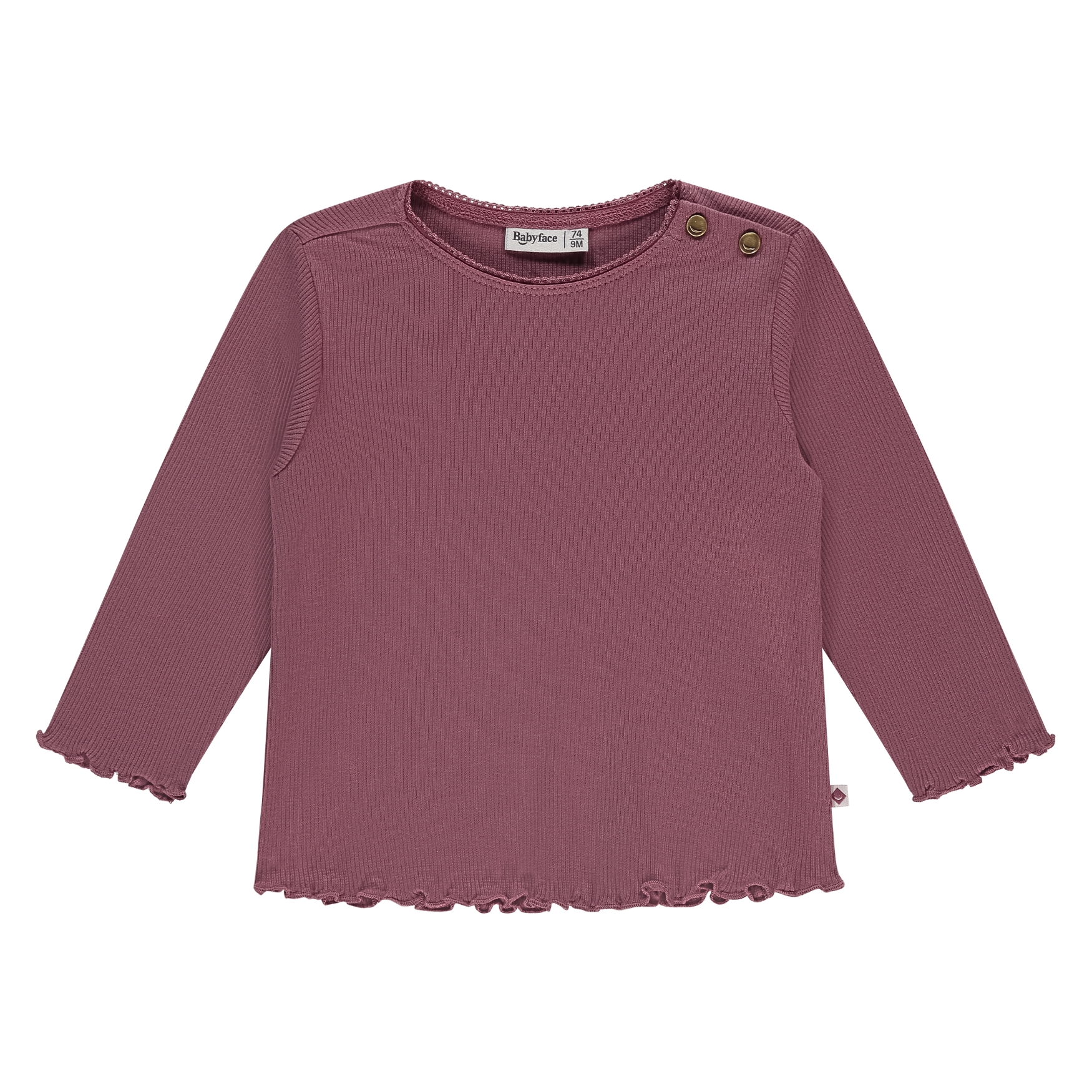 Langarmshirt Baby Babyface rot Baumwolle Elasthan
