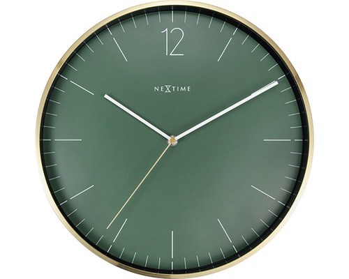 Wanduhr Essential grün gold Metall Glas