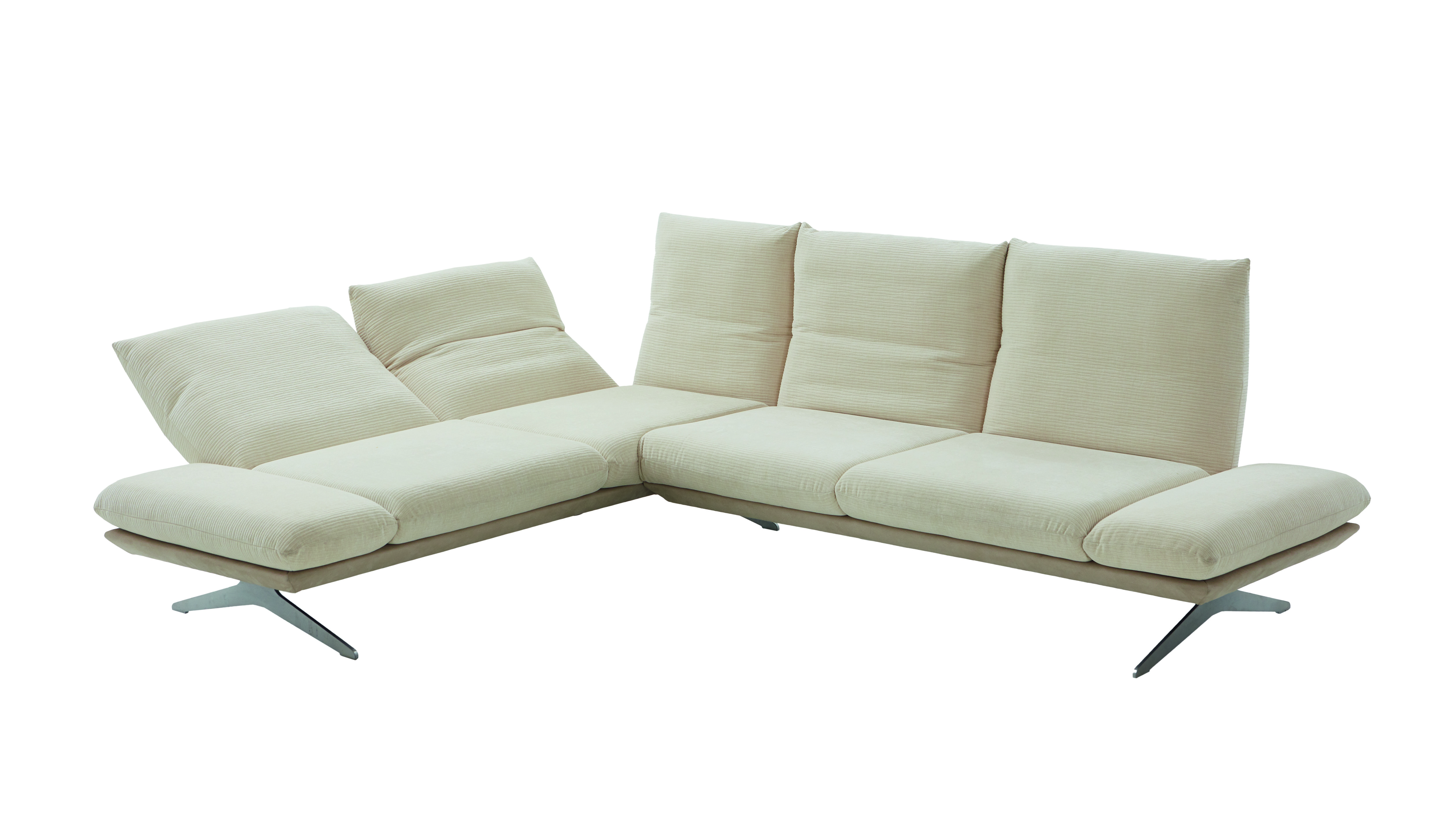 Ecksofa Elements creme Stoff